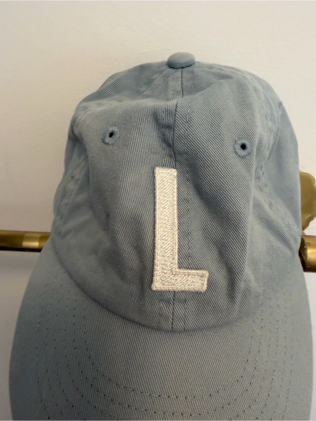 Kids Light Gray Baseball Cap With White 'L' Patch - Unbranded — image 2 of 5